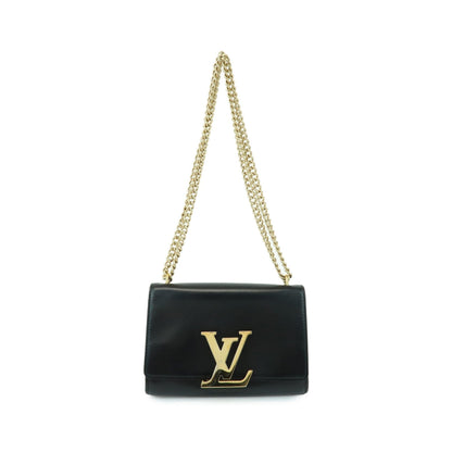 Louis Vuitton Chain Louise Clutch Leather, Black, Leather, Clutch