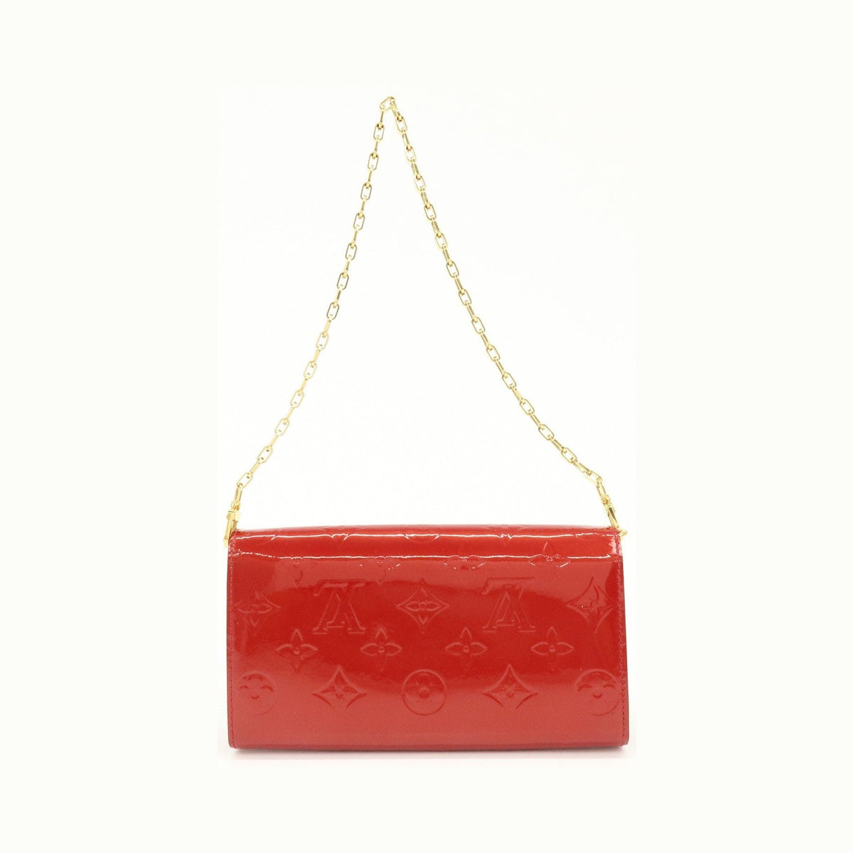 Louis Vuitton Chaine Monogram Vernis, Red, Patent Leather, Crossbody Bag