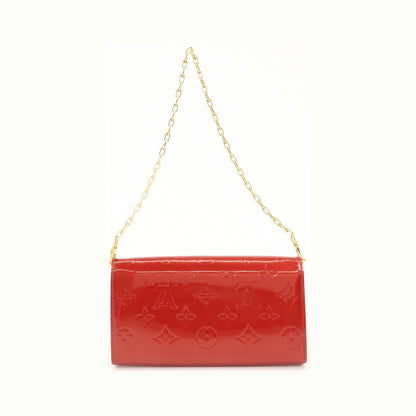 Louis Vuitton Chaine Monogram Vernis, Red, Patent Leather, Crossbody Bag