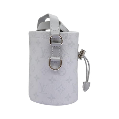 Louis Vuitton Chalk Nano Limited Edition Logo Story Monogram Canvas, Gray, Canvas, Clutch