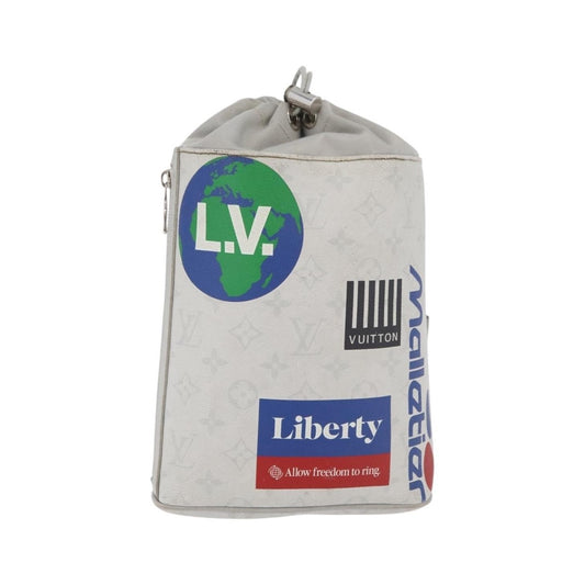 Louis Vuitton Chalk Sling Limited Edition Logo Story Monogram Canvas, Gray, Canvas, Handbag