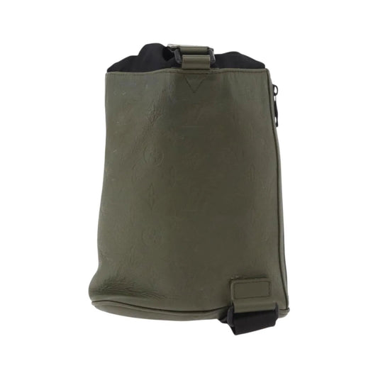 Louis Vuitton Chalk Sling Monogram Shadow Leather, Green, Canvas, Shoulder Bag