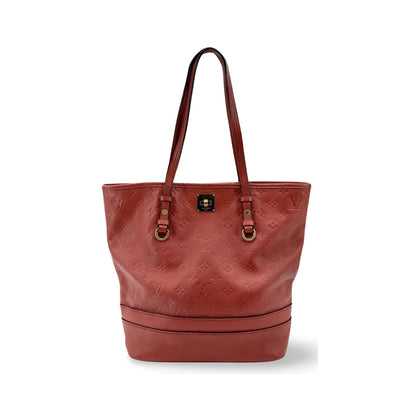 Louis Vuitton Citadine Monogram Empreinte Leather, Red, Leather, Handbag