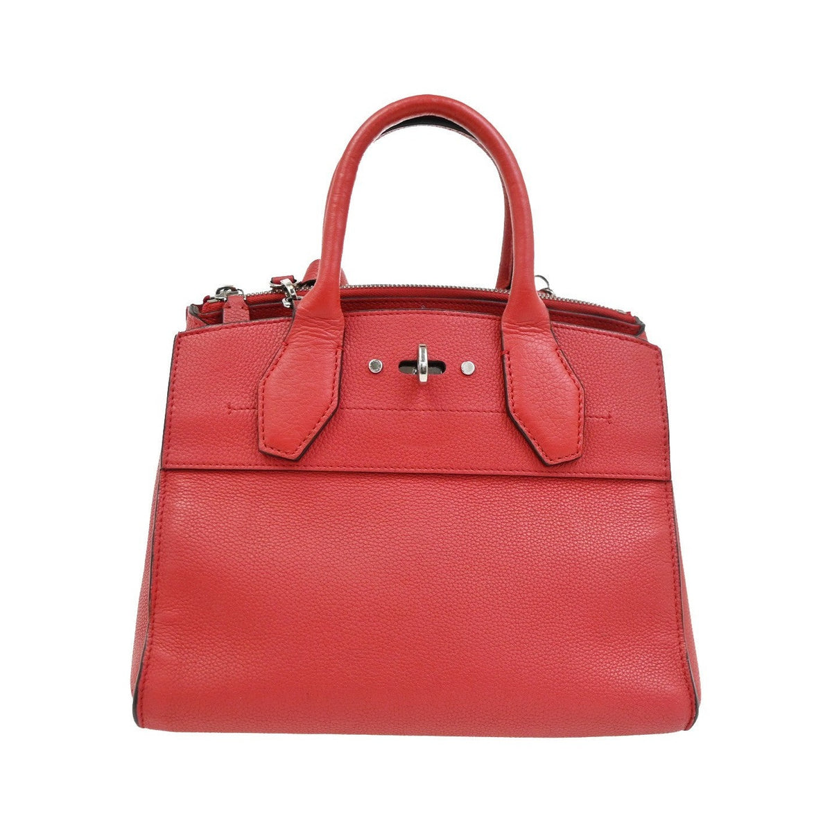 Louis Vuitton City Steamer Leather, Red, Leather, Handbag