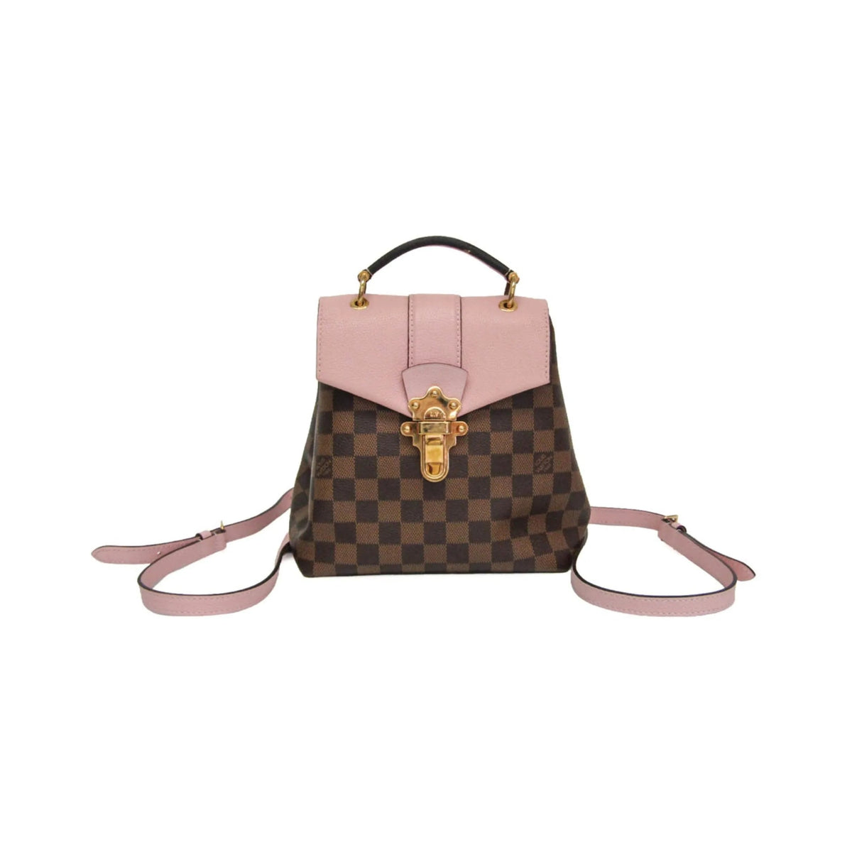 Louis Vuitton Clapton Damier and Leather, Brown, Canvas, Backpack