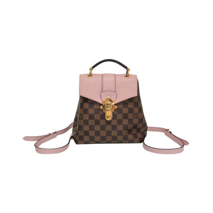 Louis Vuitton Clapton Damier and Leather, Brown, Canvas, Backpack