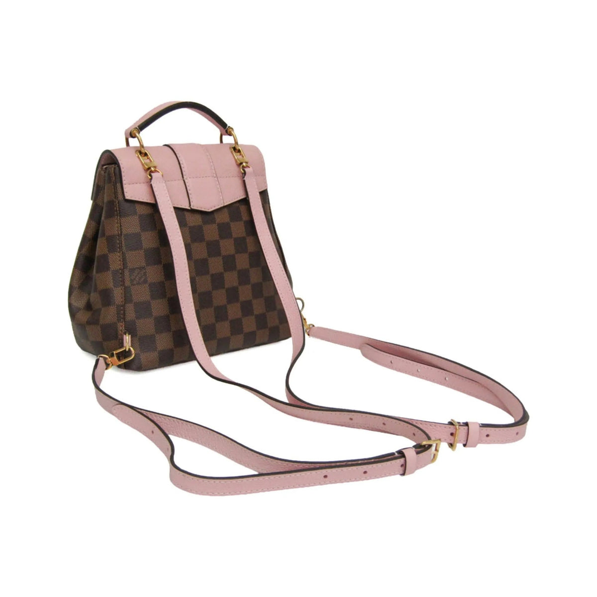Louis Vuitton Clapton Damier and Leather, Brown, Canvas, Backpack