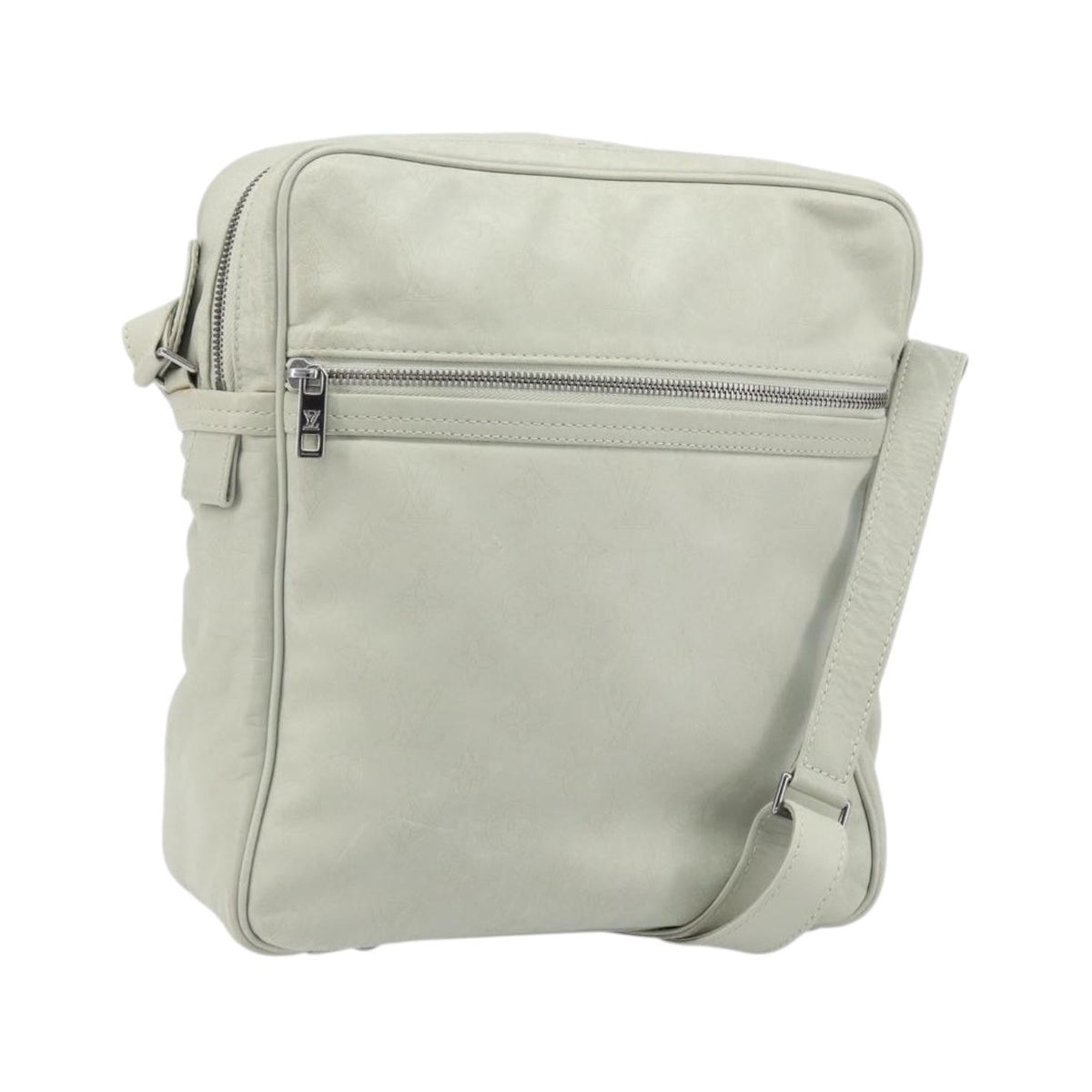 Louis Vuitton Clarkson Messenger Monogram Shadow Leather, White, Leather, Handbag