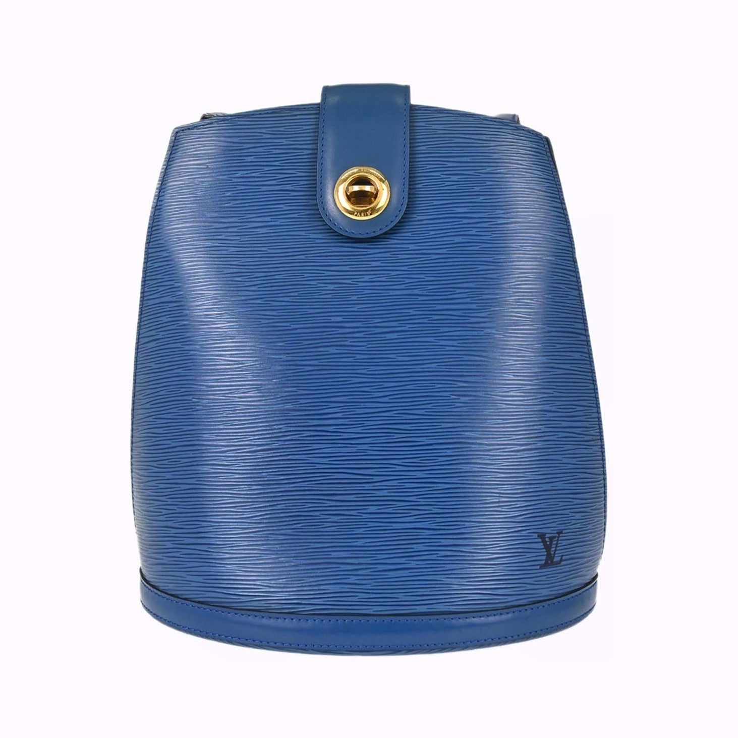 Louis Vuitton Cluny Epi, Blue, Leather, Shoulder Bag