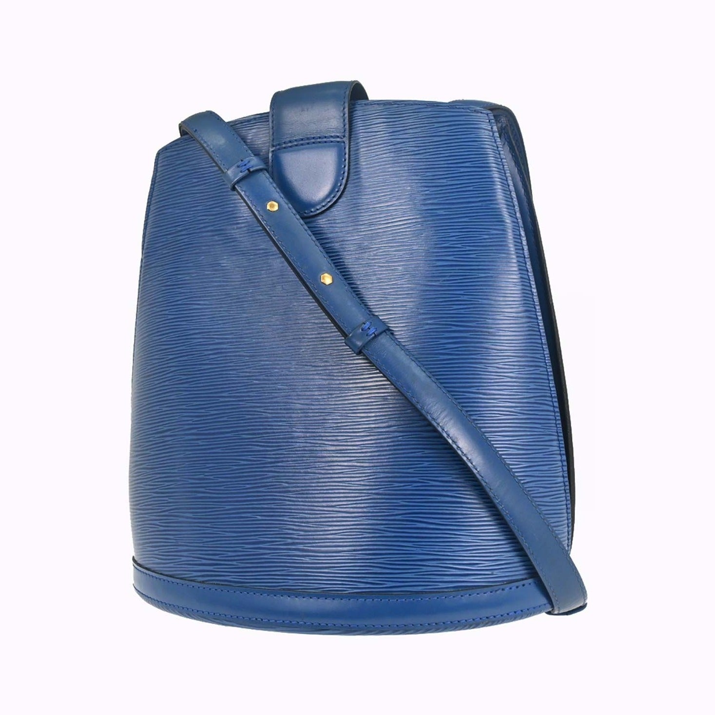 Louis Vuitton Cluny Epi, Blue, Leather, Shoulder Bag