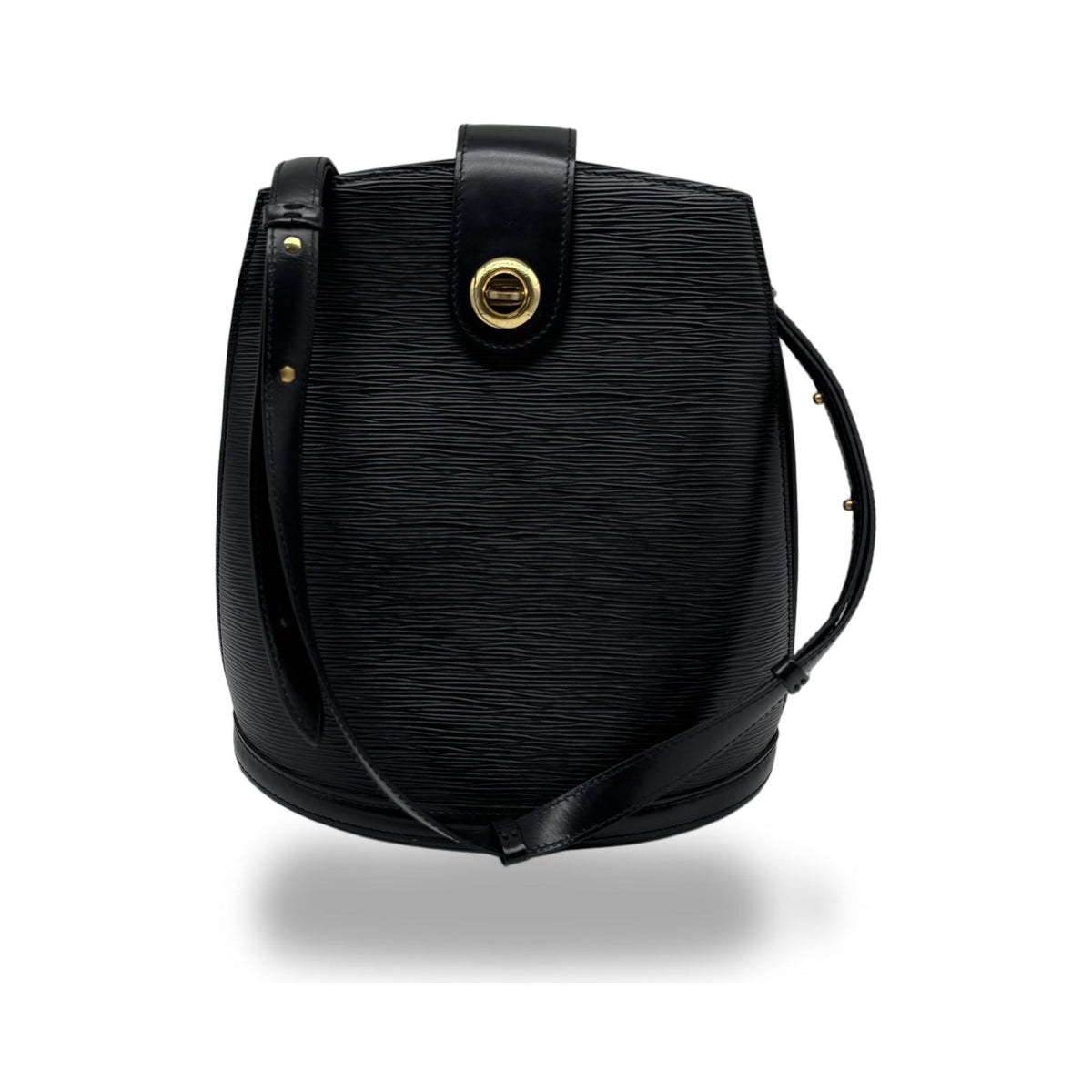 Louis Vuitton Cluny Epi, Black, Leather, Shoulder Bag