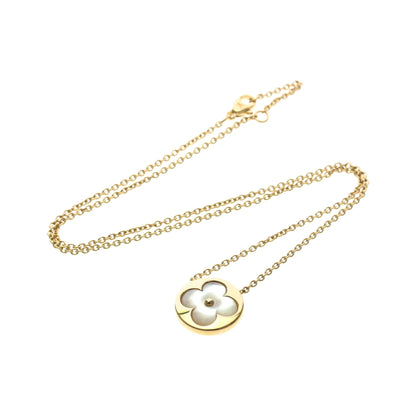 Louis Vuitton Color Blossom Medallion Pendant 18K Rose Gold with Mother of Pearl and Diamond, Gold, Pink Gold, Necklace
