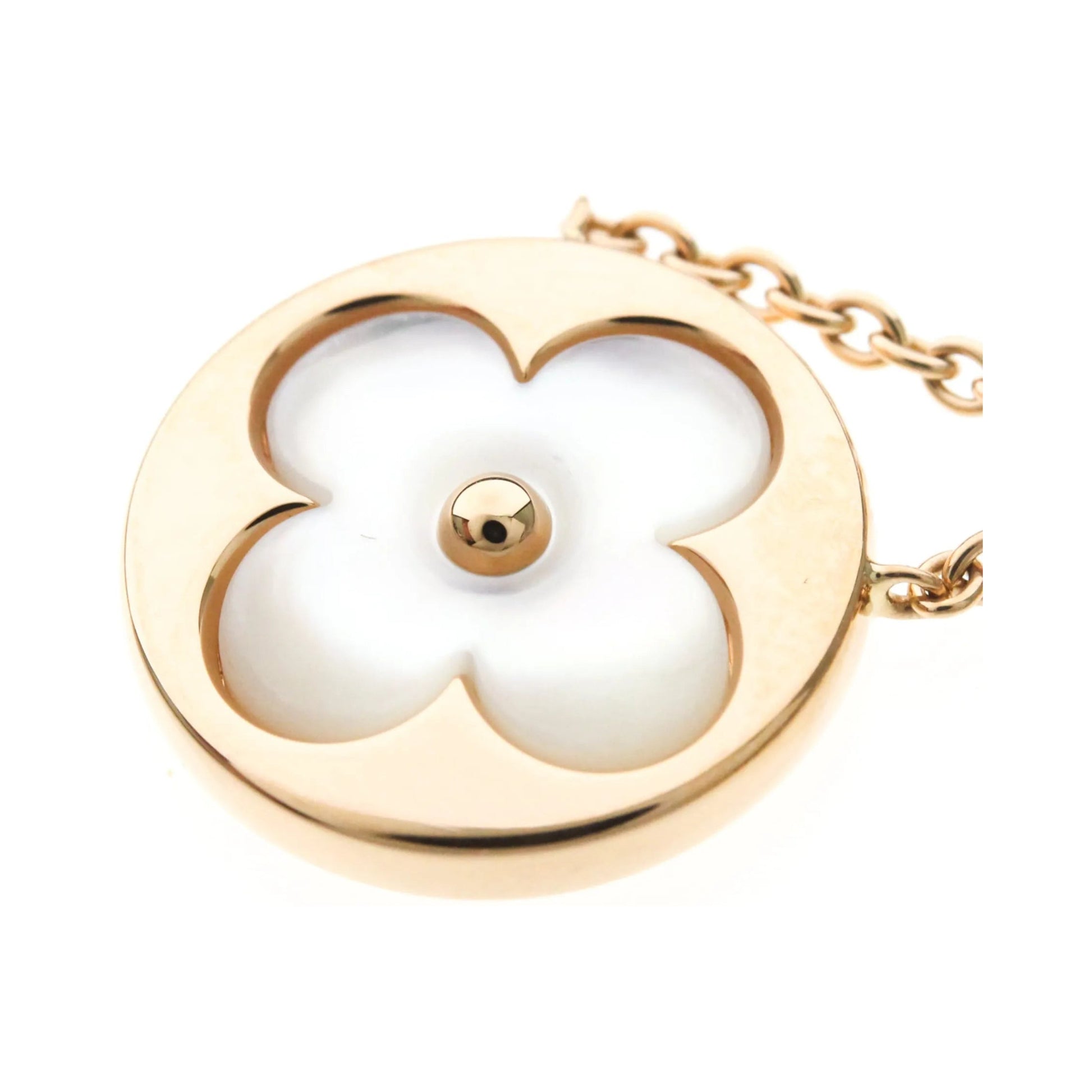 Louis Vuitton Color Blossom Medallion Pendant 18K Rose Gold with Mother of Pearl and Diamond, Gold, Pink Gold, Necklace