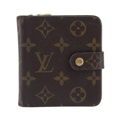 Louis Vuitton Compact Zippe Monogram Canvas, Brown, Canvas, Wallet