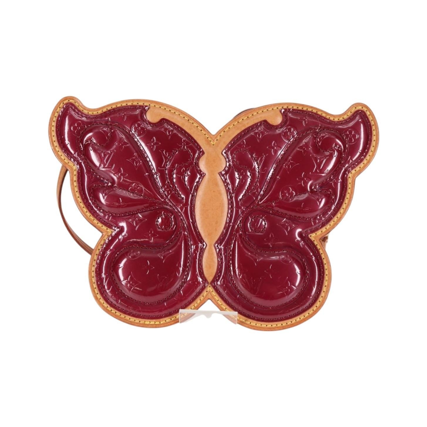 Louis Vuitton Conte de Fees Butterfly Monogram Vernis, Burgundy, Patent Leather, Clutch