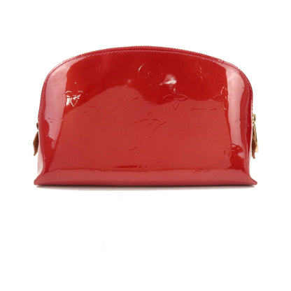 Louis Vuitton Cosmetic Monogram Vernis, Red, Patent Leather, Toiletry Case