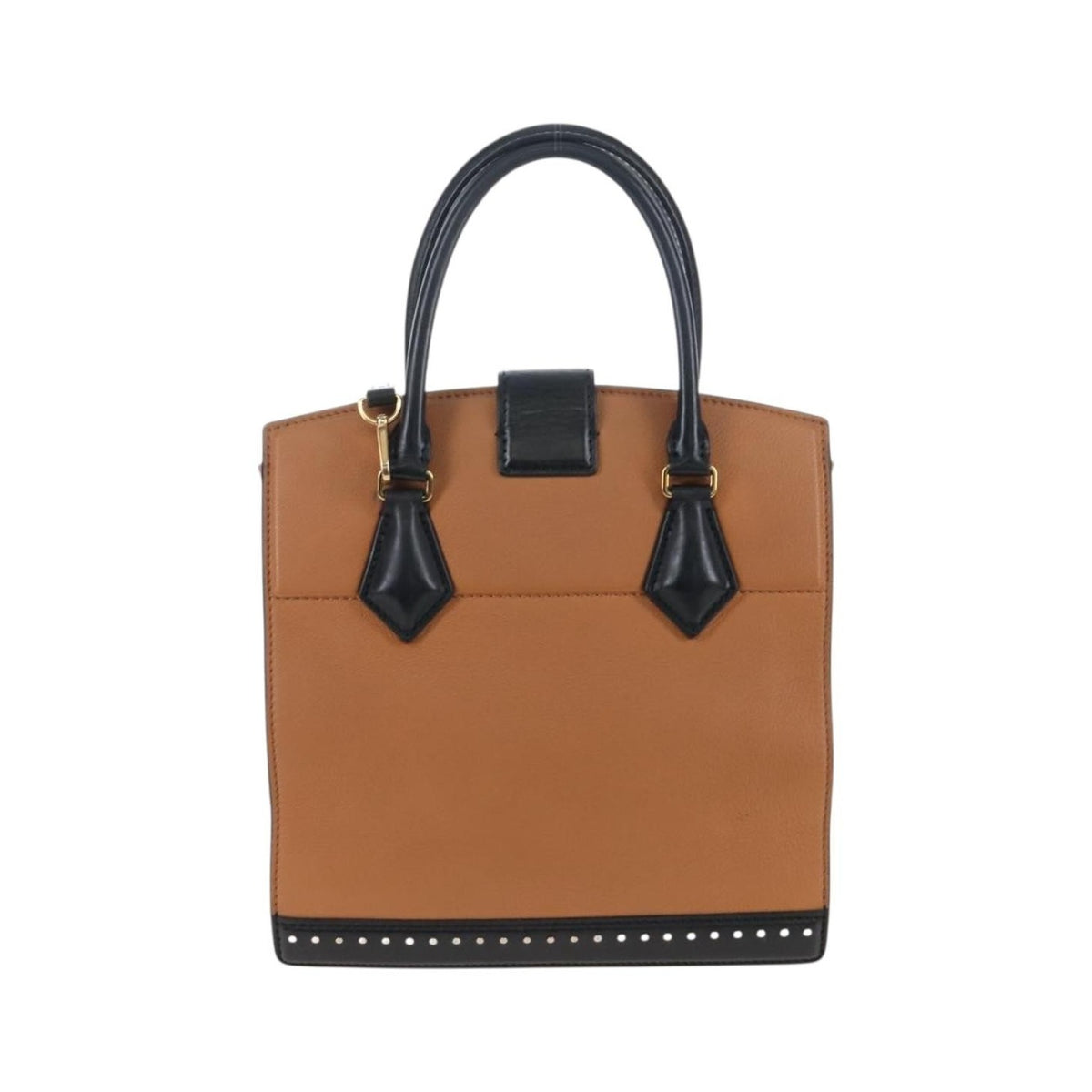 Louis Vuitton Cour Marly Leather with Studded Detail, Beige, Leather, Handbag