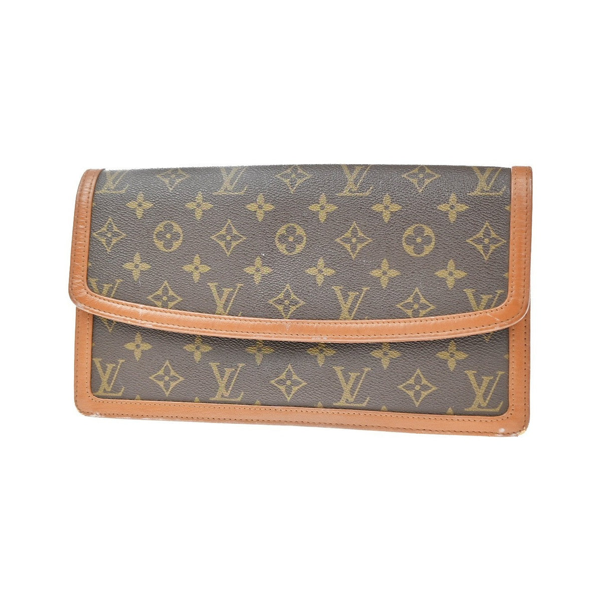 Louis Vuitton Dame Pochette Monogram Canvas, Brown, Leather, Clutch