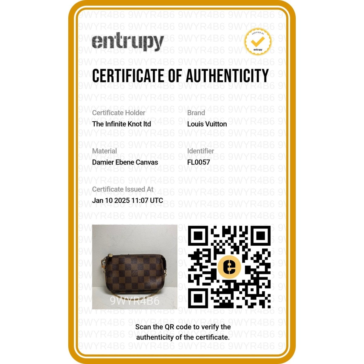 LOUIS VUITTON Damier Ebene Mini Pochette - Brandsamsara