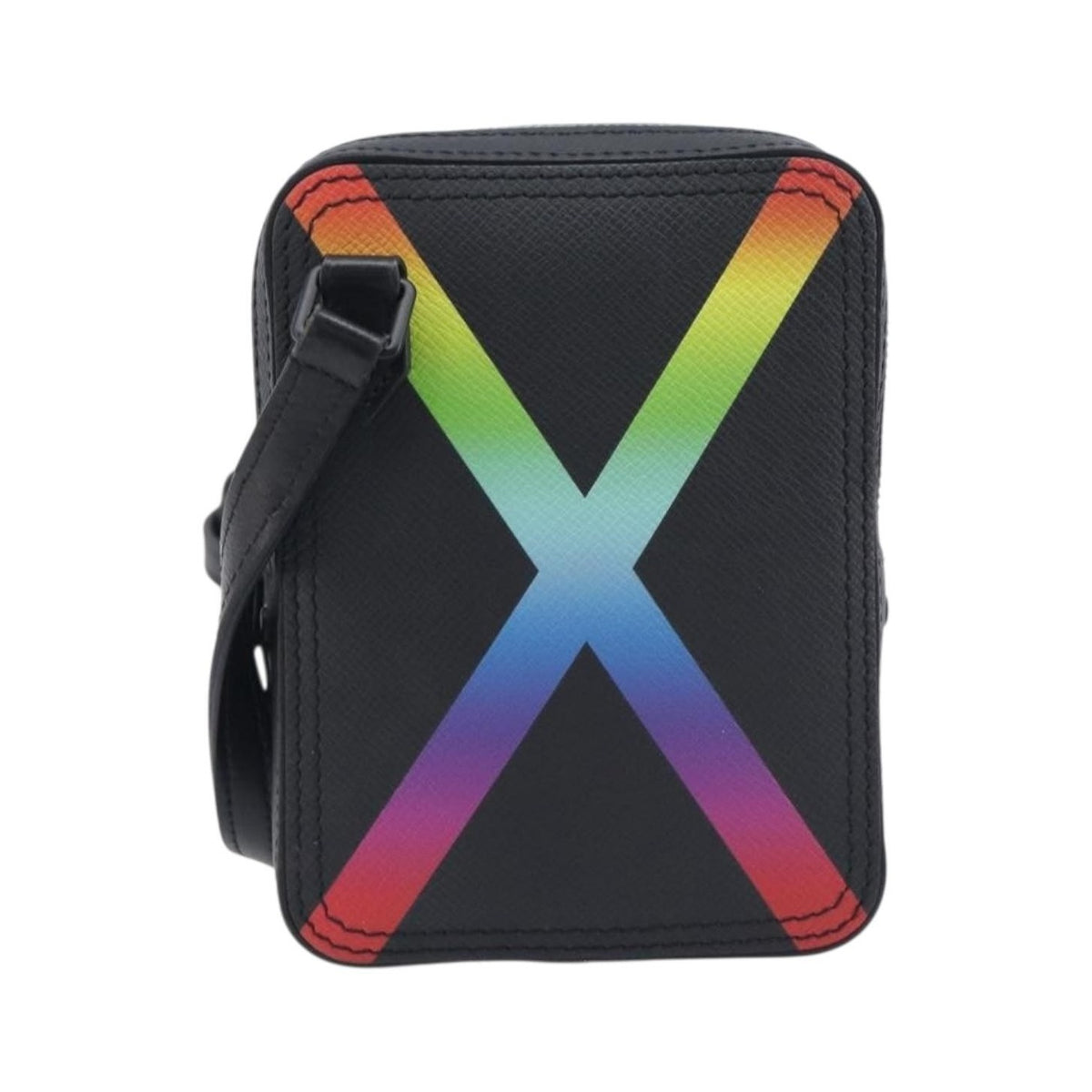 Louis Vuitton Danube Messenger Rainbow Taiga Leather, Black, Leather, Handbag
