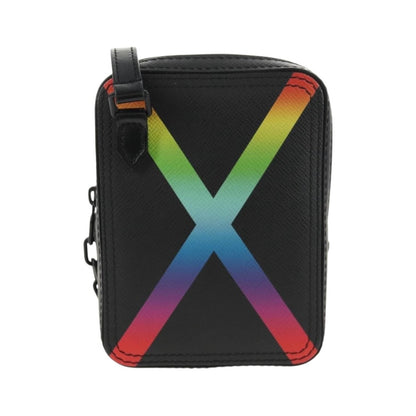 Louis Vuitton Danube Messenger Rainbow Taiga Leather, Black, Leather, Handbag