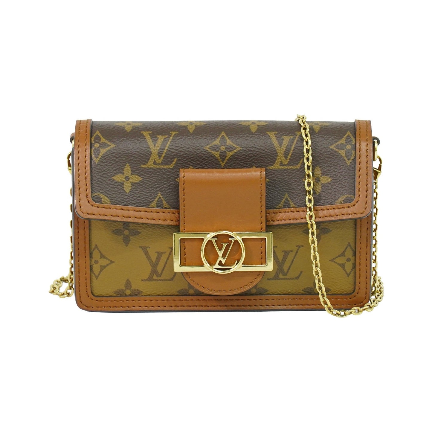 Louis Vuitton Dauphine Reverse Monogram Canvas, Brown, Canvas, Shoulder Bag
