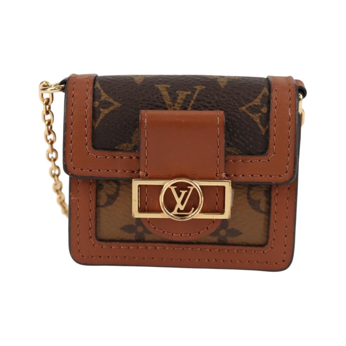 Louis Vuitton Dauphine Reverse Monogram Canvas, Brown, Canvas, Clutch
