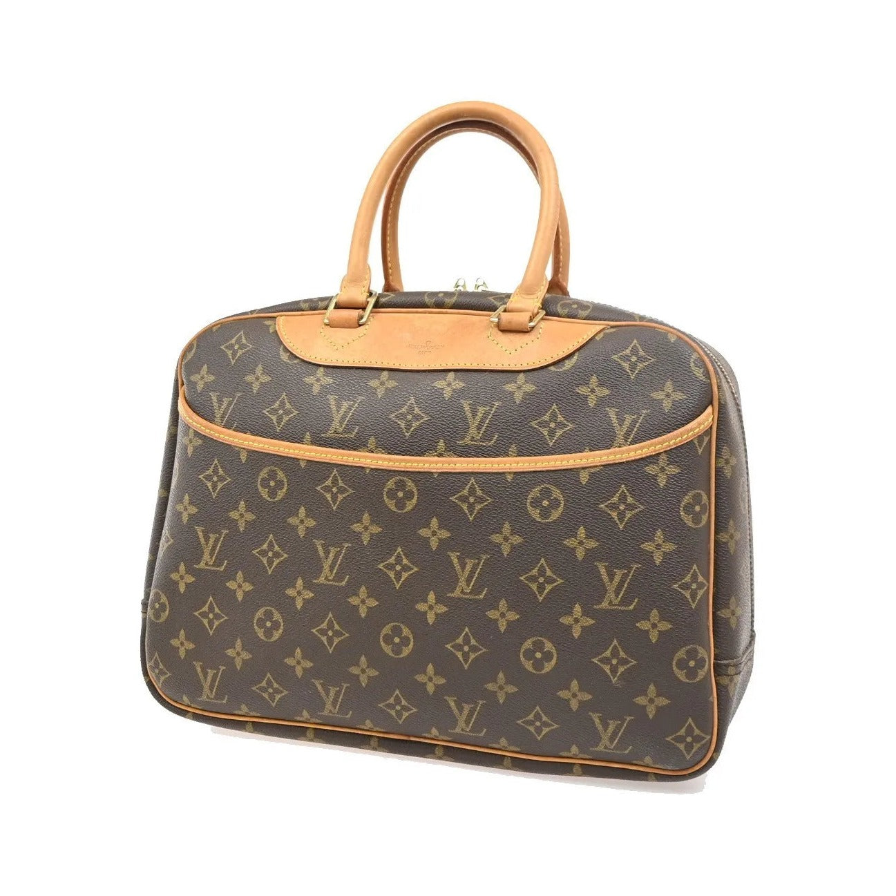 Louis Vuitton Deauville Monogram, Brown, Canvas, Handbag