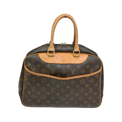 Louis Vuitton Deauville Monogram Canvas, Brown, Leather, Handbag