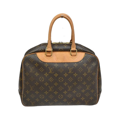Louis Vuitton Deauville Monogram Canvas, Brown, Leather, Handbag