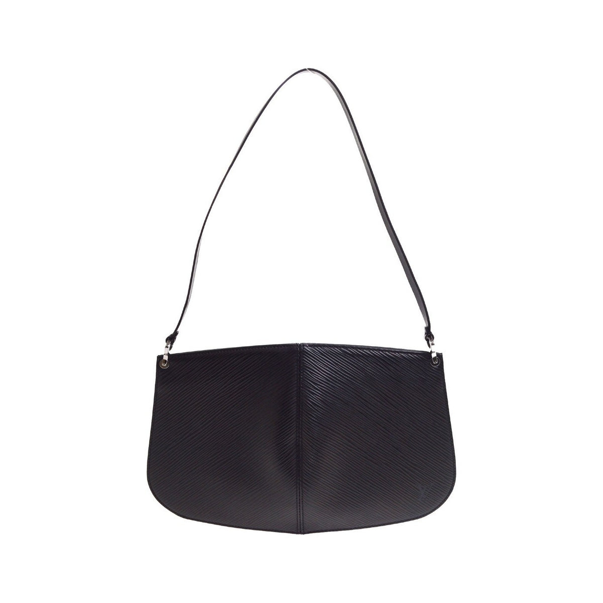 Louis Vuitton Demi Lune Pochette Epi Leather, Black, Leather, Clutch