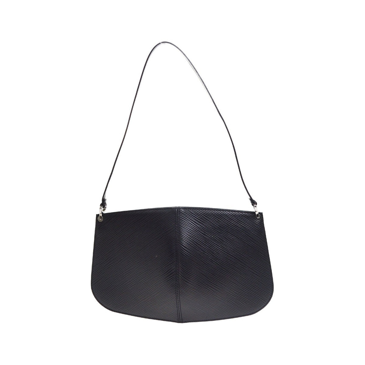 Louis Vuitton Demi Lune Pochette Epi Leather, Black, Leather, Clutch