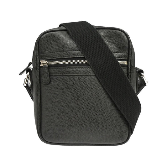 Louis Vuitton Dimitri Messenger Taiga Leather, Black, Leather, Shoulder Bag