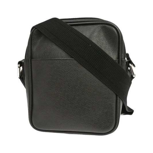 Louis Vuitton Dimitri Messenger Taiga Leather, Black, Leather, Shoulder Bag