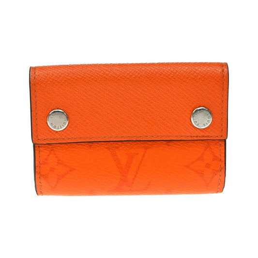 Louis Vuitton Discovery Monogram Taigarama, Orange, Leather, Wallet