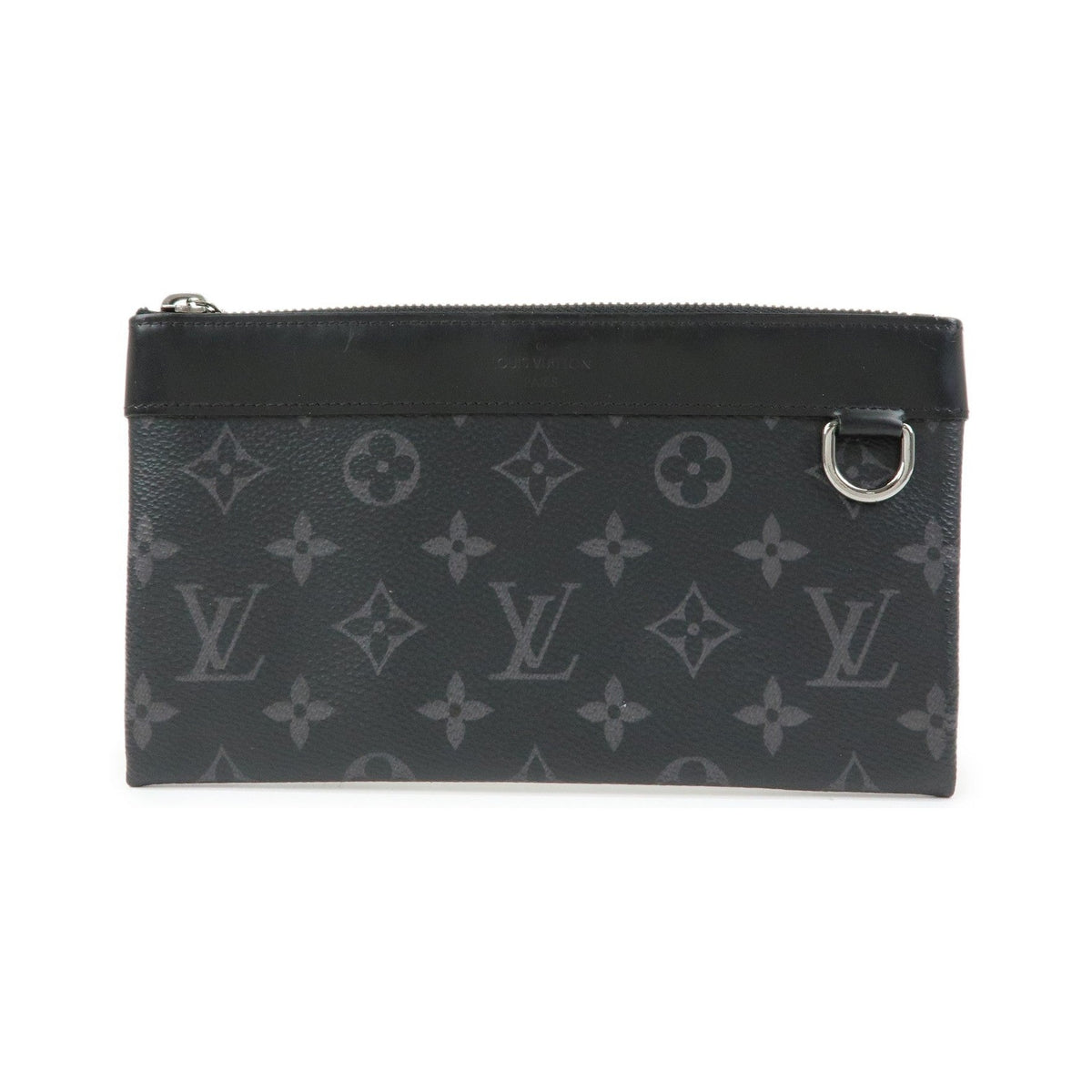 Louis Vuitton Discovery Pochette Monogram Eclipse Canvas, Black, Canvas, Clutch