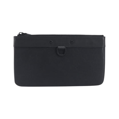 Louis Vuitton Discovery Pochette Monogram Shadow Leather, Black, Leather, Clutch