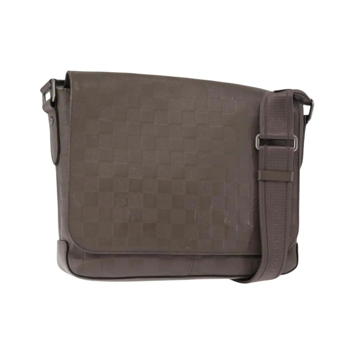 Louis Vuitton District Messenger Damier Infini Leather, Gray, Leather, Shoulder Bag