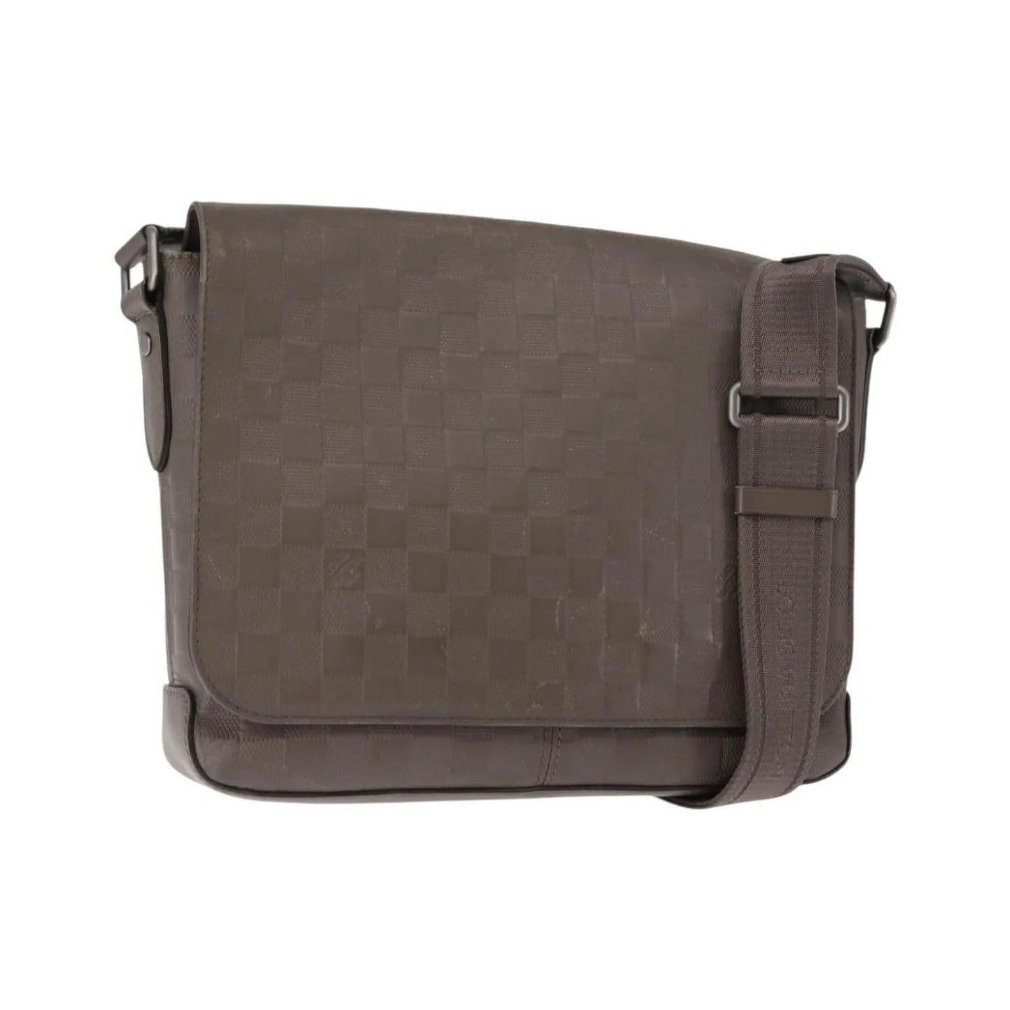 Louis Vuitton District Messenger Damier Infini Leather, Gray, Leather, Shoulder Bag
