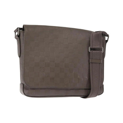 Louis Vuitton District Messenger Damier Infini Leather, Gray, Leather, Shoulder Bag