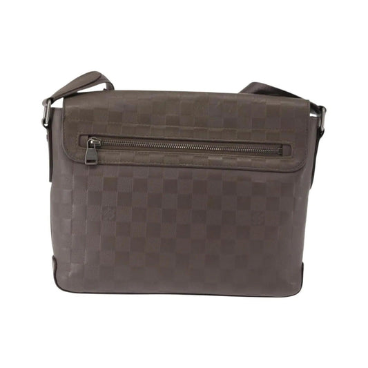 Louis Vuitton District Messenger Damier Infini Leather, Gray, Leather, Shoulder Bag