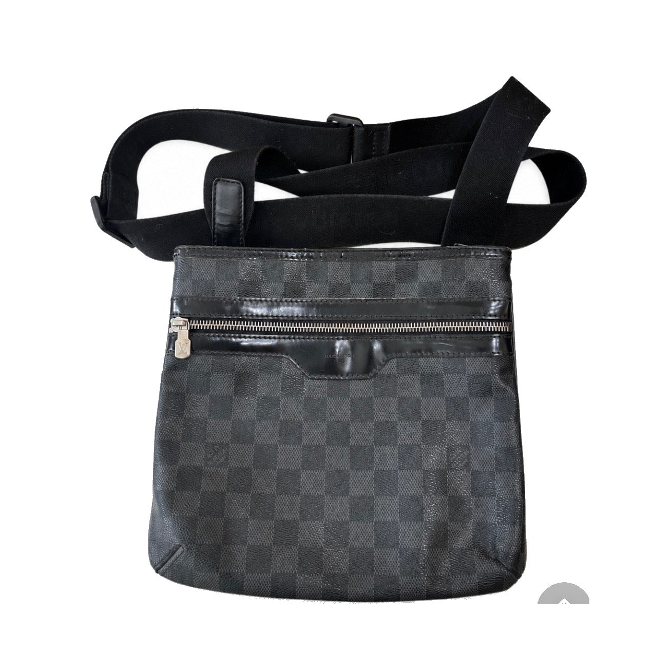 Louis Vuitton District Messenger Damier Infini Leather, Black, Leather, Shoulder Bag