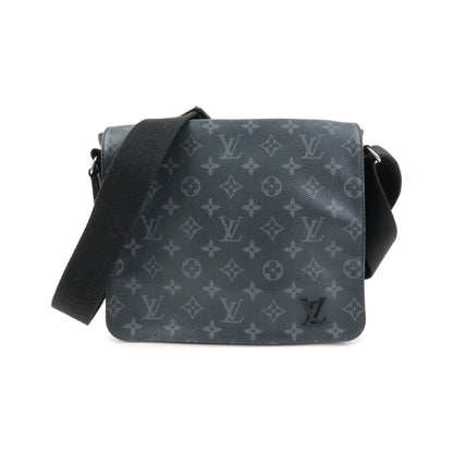 Louis Vuitton District Messenger Monogram Eclipse Canvas, Gray, Canvas, Handbag
