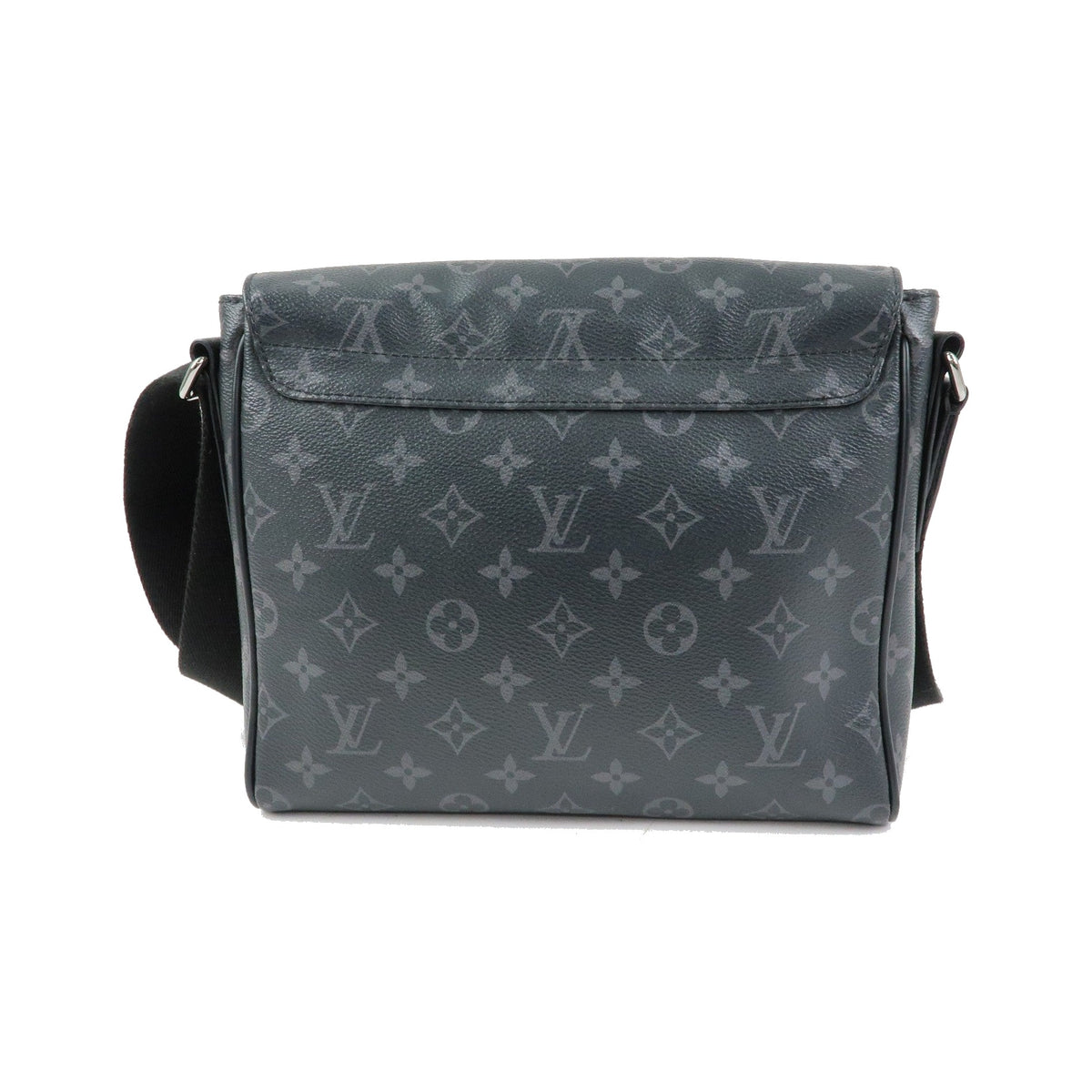 Louis Vuitton District Messenger Monogram Eclipse Canvas, Gray, Canvas, Handbag