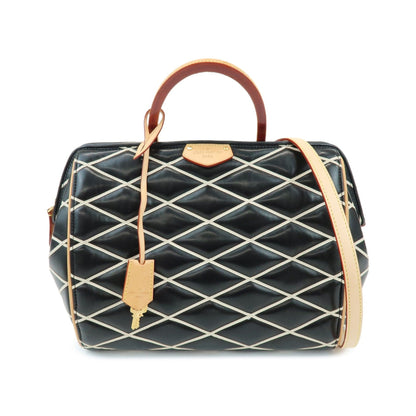 Louis Vuitton Doc Malletage Leather, Black, Leather, Handbag