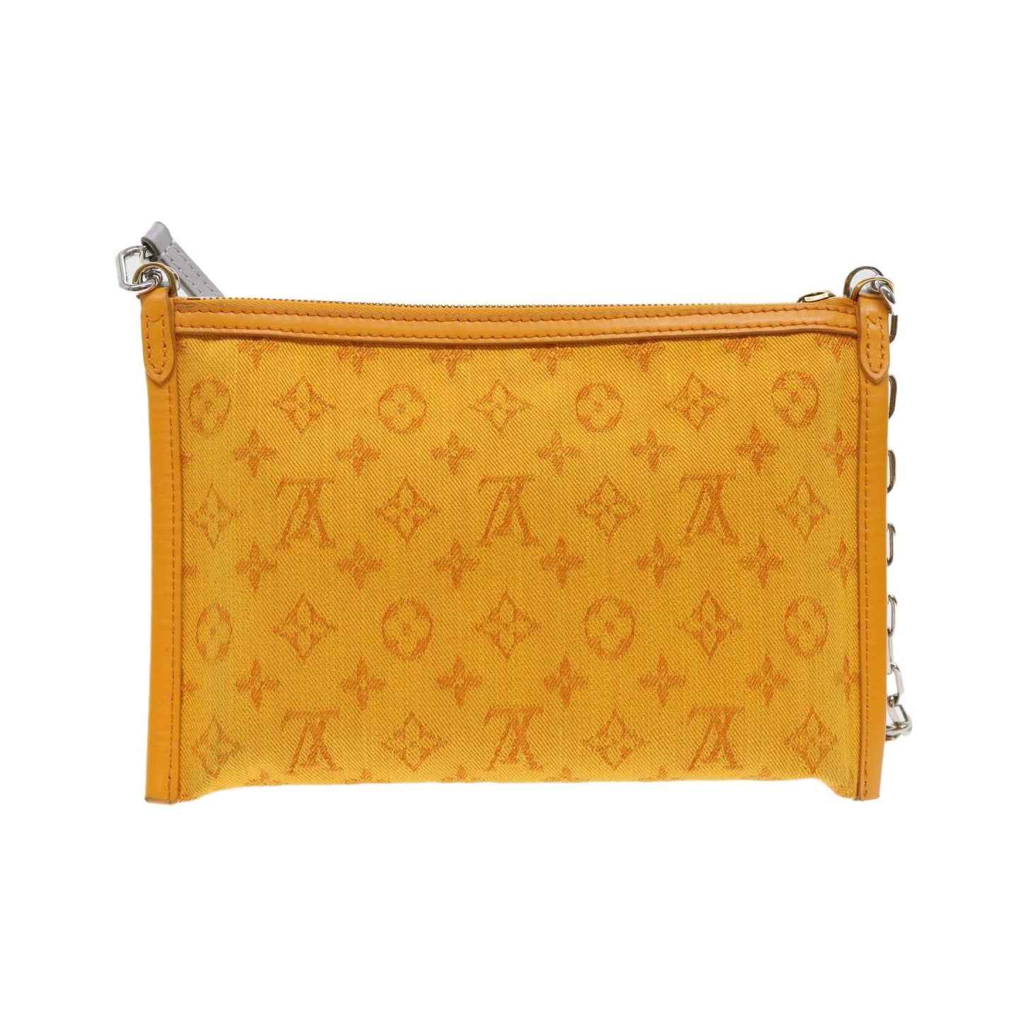 Louis Vuitton Double Flat Messenger Limited Edition Logo Story Monogram Canvas and Denim, Multicolour, Canvas, Clutch