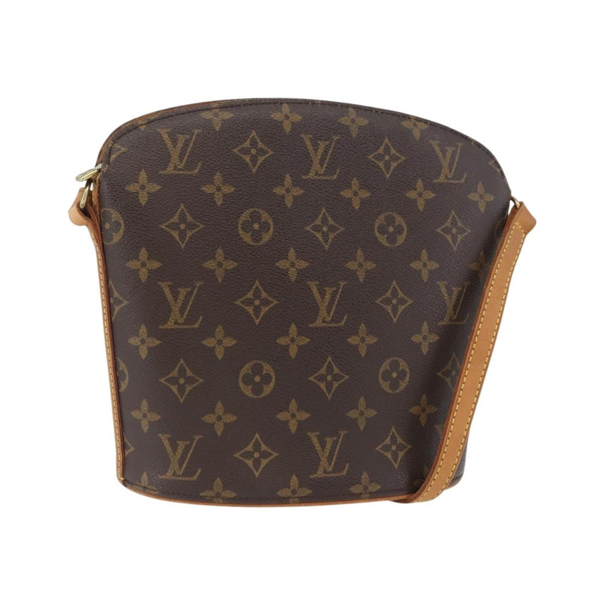 Louis Vuitton Drouot Monogram Canvas, Brown, Canvas, Shoulder Bag