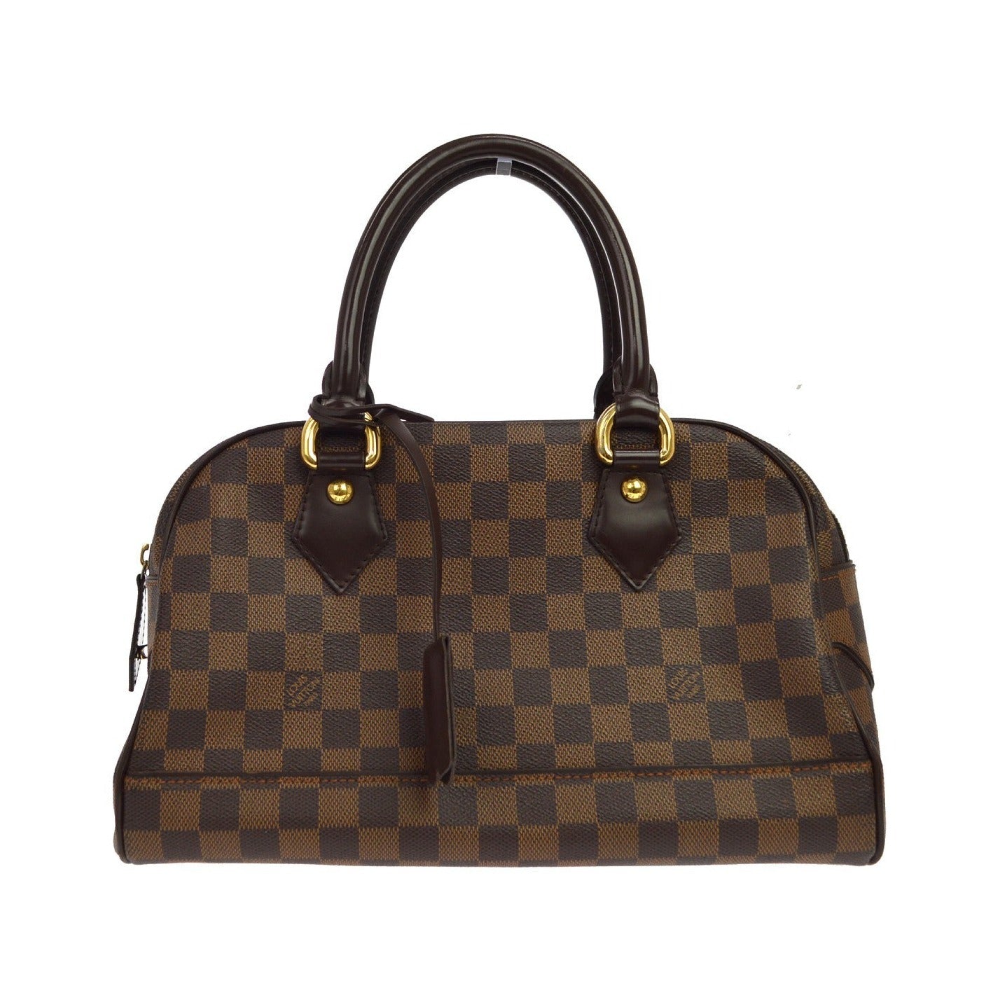 Louis Vuitton Duomo Boston Damier Ebene, Brown, Canvas, Handbag