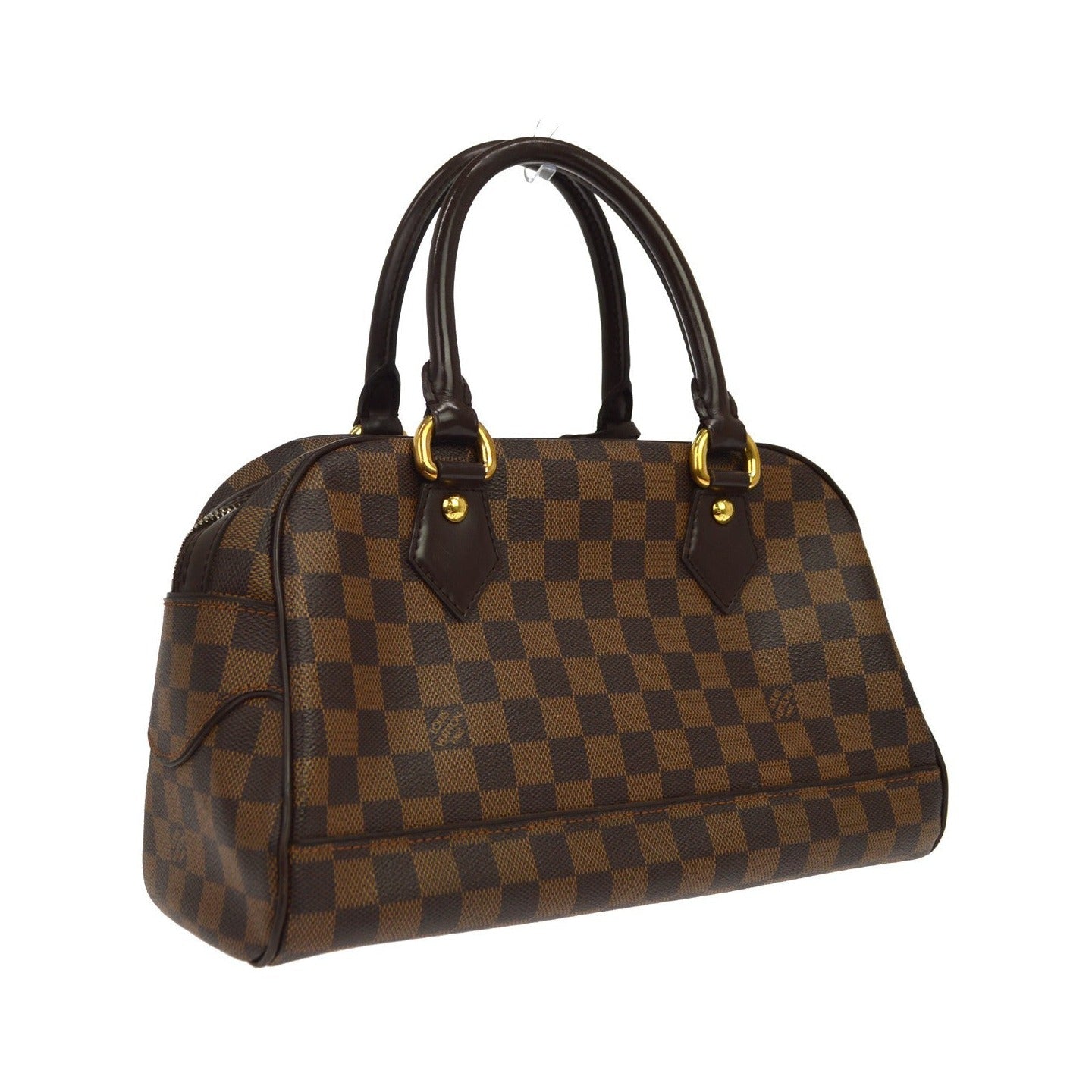 Louis Vuitton Duomo Boston Damier Ebene, Brown, Canvas, Handbag