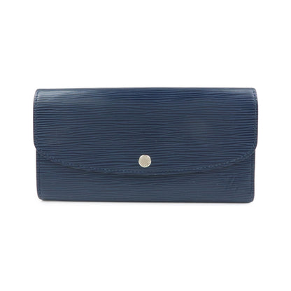 Louis Vuitton Emilie Epi Leather, Blue, Leather, Wallet
